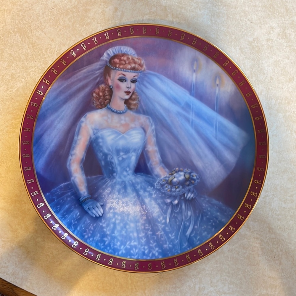 The 1969 Barbie Bride-To-Be Collectable Plate